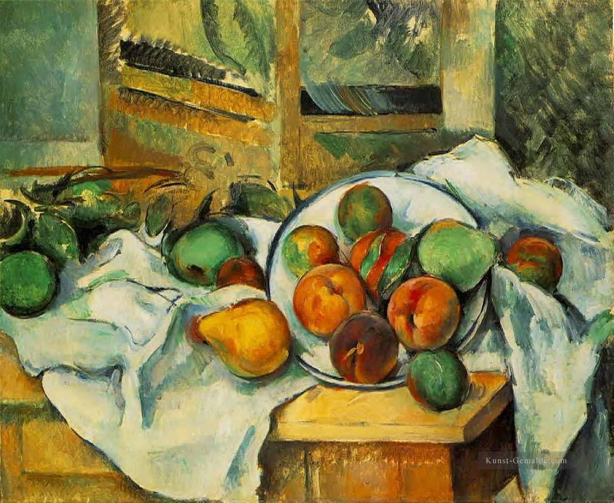 Serviette und Obst Paul Cezanne Stillleben Impressionismus Ölgemälde